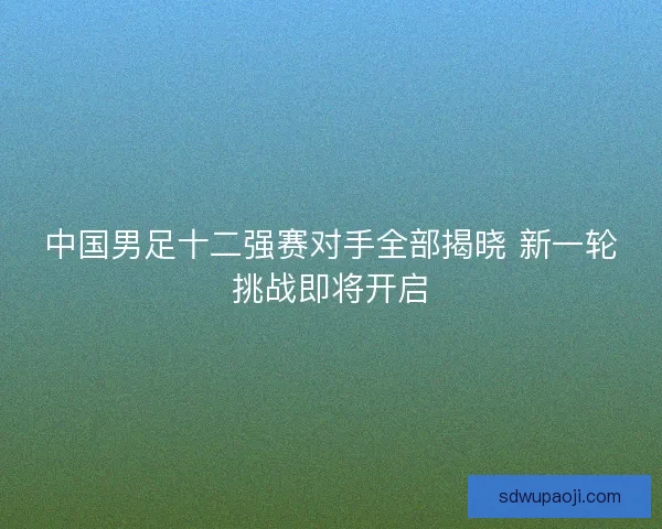 中国男足十二强赛对手全部揭晓 新一轮挑战即将开启 中国男足十二强赛对手全部揭晓 新一轮挑战即将开启